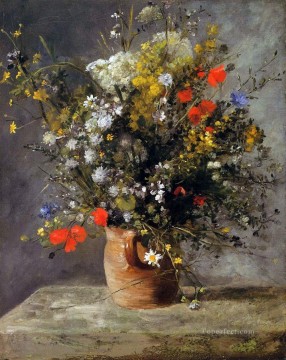 Flores Painting - flores en un jarrón 1866 Pierre Auguste Renoir